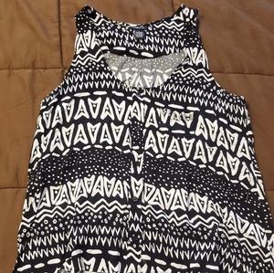 Black and white blouse